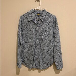 C&C California Men's Blue Floral Button Down Shirt